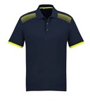 Biz Mens Galaxy PoloNavyFlouro Yellow P900MS