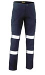 Bisley Pants Taped Stretch Cotton Drill Cargo Navy BPC6008T