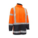Akurra HiVis Shell Taped Rain Jacket 300D OrangeNavy