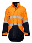 King Gee HiVis Anti Static Waterproof Reflective Work Jacket OrangeNavy 