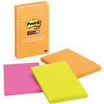 PostIt Notes 6603Ssuc Super Sticky Lined 101X152mm Rio De Janeiro Pack 3