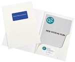 Marbig Presentation Folder A4 Gloss White Box 50