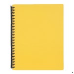 Marbig Display Book A4 Refillable 20 Pocket Yellow