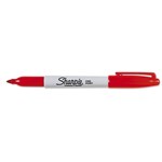Sharpie Marker Fine Permanent Bullet Point 1mm Pack 12 Red