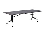 Rapid Edge Folding Table 2400X1000X743Mm With 18Mm Rubber Edged Top And Chr