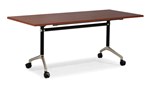 Table Typhoon Flip Top 1800L X 750D Black Rails Polished Alumin Feet Casto