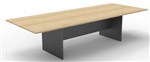 Rapid Boardroom Table 2400mm x 1200mm Natural Oak Top Ironstone Base