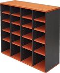 Rapid Worker Pigeon Hole Unit Extra Shelf 236X334X18Mm CherryIronstone