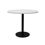 Rapid Table Round 1200Mm With Black Base White Top