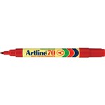 Artline 70 Permanent Marker Bullet Point 15mm Box 12 Red
