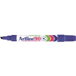 Artline 90 Permanent Marker Chisel Point Box 12 Blue