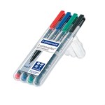 Staedtler Lumocolor Permanent Pen Fine 06mm 318Wp4 Pack 4