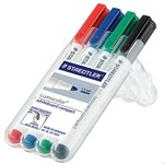 Staedtler Lumocolor Whiteboard Marker 341Wp4 Bullet Point 5mm Ass Pack 4