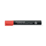 Staedtler Lumocolor Permanent Marker 350 Chisel Point 5mm Pack 10 Red