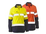 Bisley Shirt Womens Stretch Taped HiVis Closed Front VNeck BLC6064T