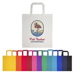 Coloured Cotton Short Handle Tote Bag