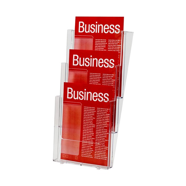 Esselte Brochure Holder Wall A4 3 Tier Clear