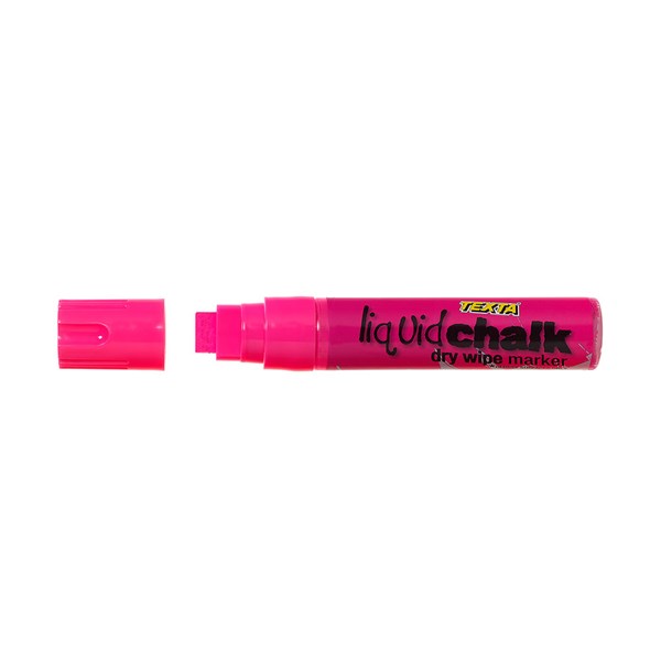 Texta Liquid Chalk Marker Dry Jumbo Chisel Point 15mm Pink